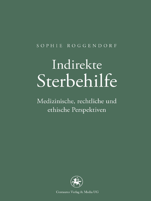 Title details for Indirekte Sterbehilfe by Sophie Roggendorf - Available